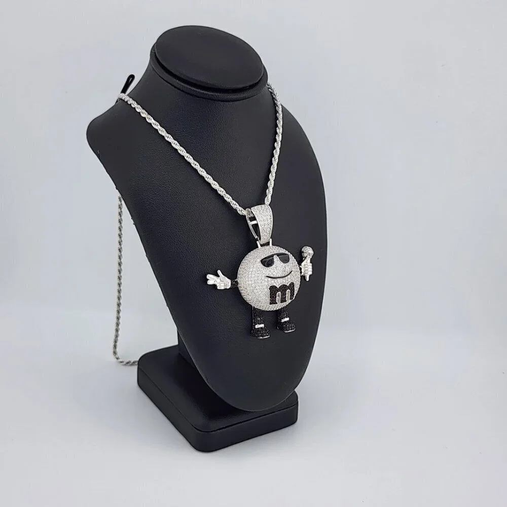 Brand New Sterling SIlver 925 M & M Design Necklace